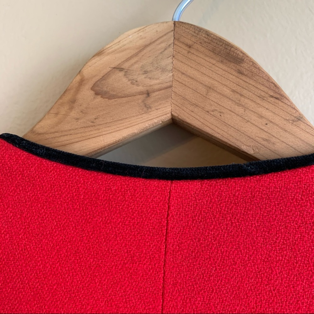 Vintage Pendleton Red Wool Black Velvet RELISTED - Picture 6 of 11